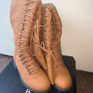 Brand New Mark & Maddux over the knee combat boots